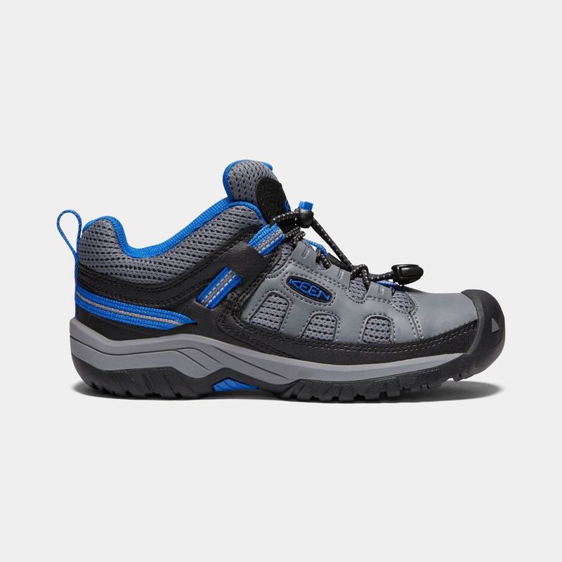 Keen Targhee Kids Hiking Shoes Grey/Blue NZ Sale (3986-KNQWV)